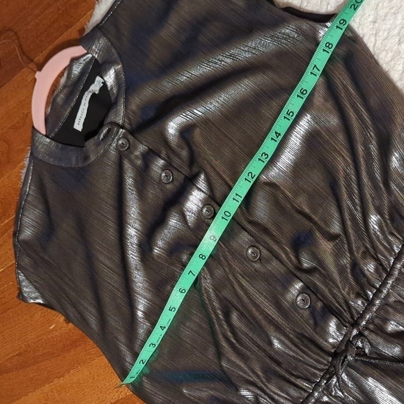 REBECCA MINKOFF ollie dress gunmetal metallic mini large - Picture 13 of 15